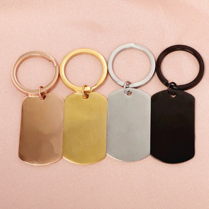 Simple Style Solid Color Stainless Steel None 18K Gold Plated Rose Gold Plated Keychain