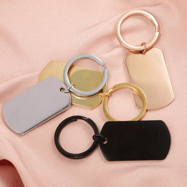 Simple Style Solid Color Stainless Steel None 18K Gold Plated Rose Gold Plated Keychain