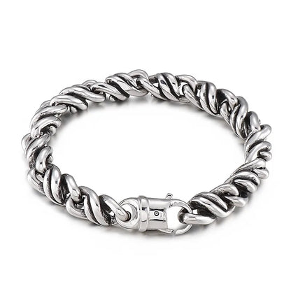 Simple Style Solid Color Stainless Steel Men'S Bracelets