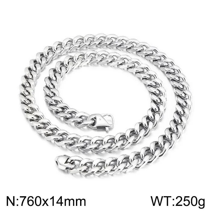 Simple Style Solid Color Stainless Steel Men'S Necklace