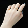 Simple Style Solid Color Stainless Steel Metal Rings