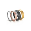 Simple Style Solid Color Stainless Steel Metal Rings