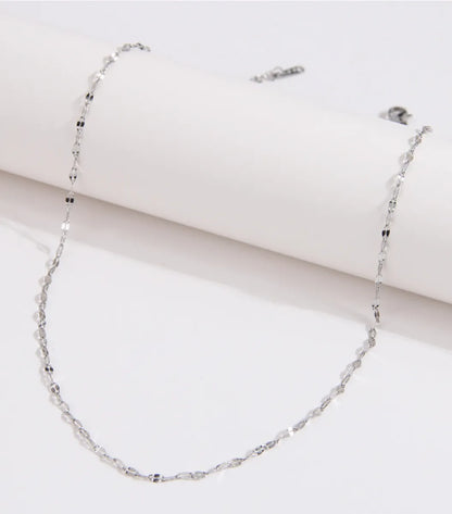 Simple Style Solid Color Stainless Steel Necklace