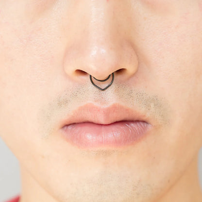 Simple Style Solid Color Stainless Steel Nose Ring 1 Piece