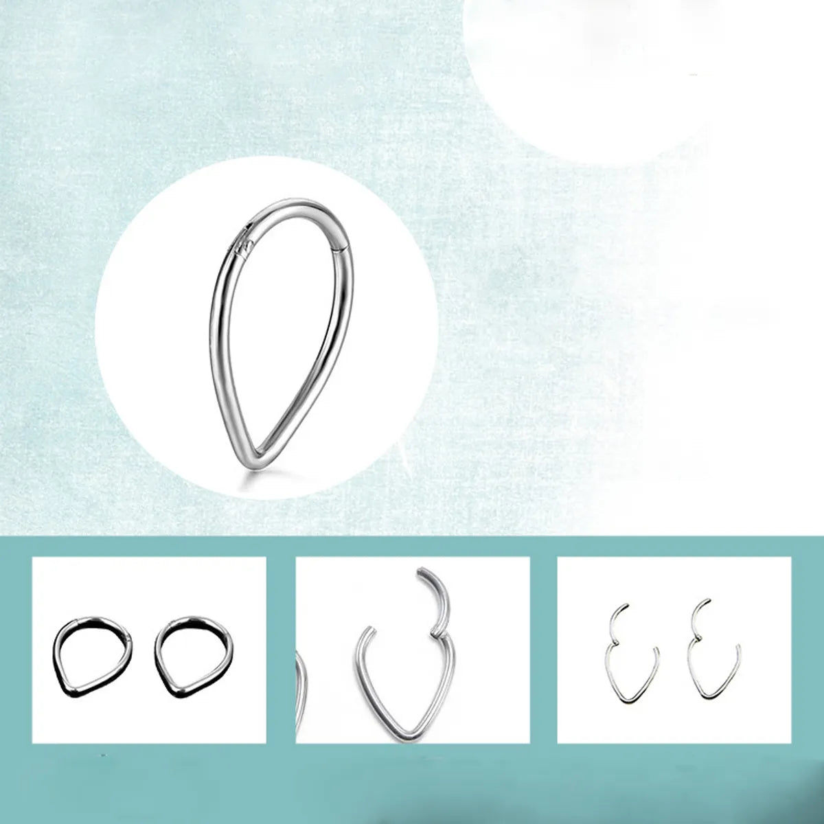 Simple Style Solid Color Stainless Steel Nose Ring In Bulk