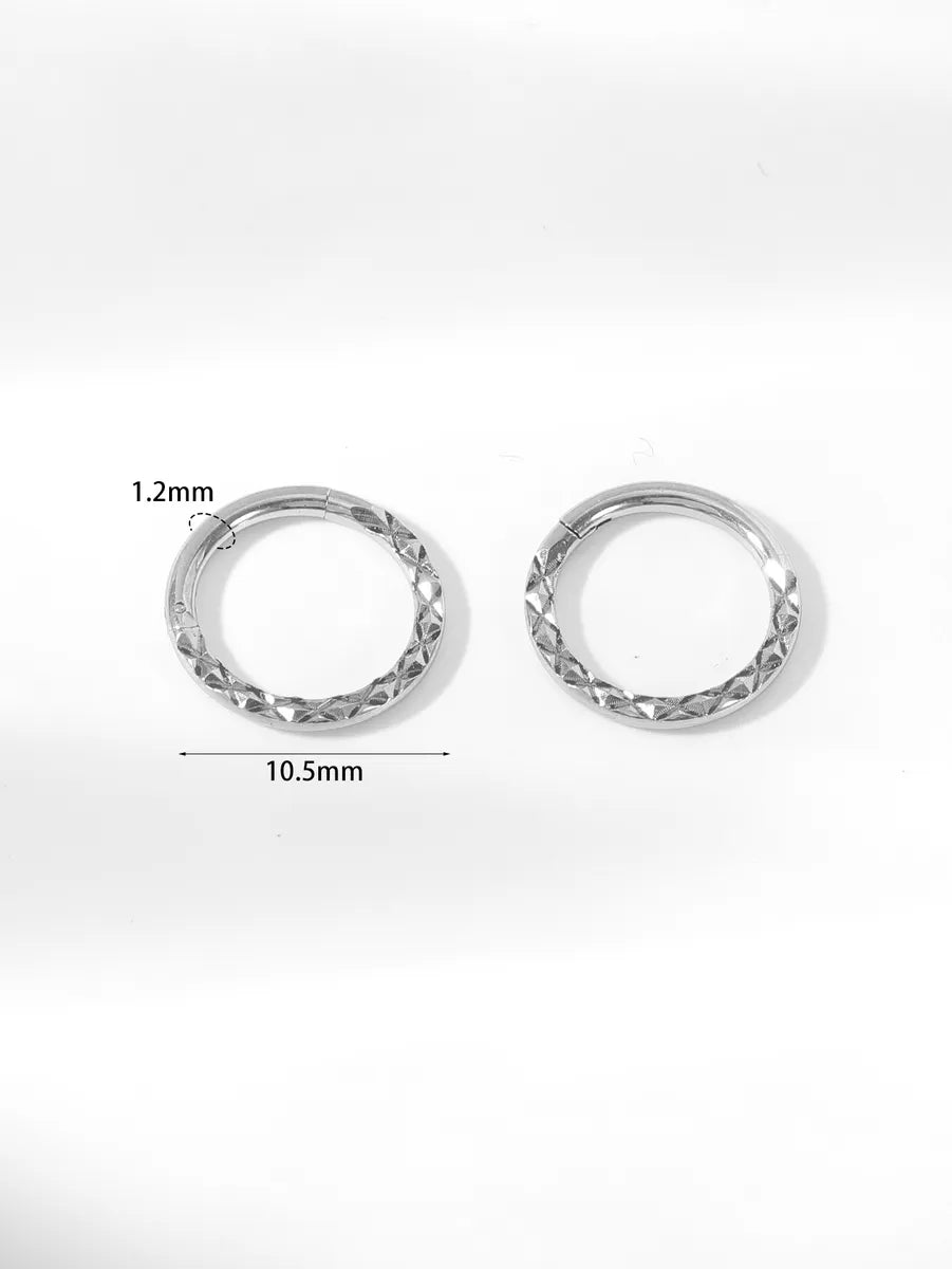 Simple Style Solid Color Stainless Steel Nose Studs In Bulk