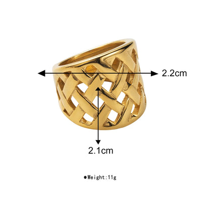 Wholesale Jewelry Simple Style Solid Color 304 Stainless Steel Open Rings