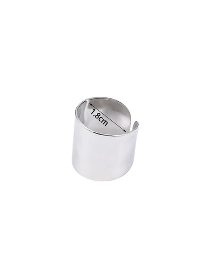 Simple Style Solid Color Stainless Steel Open Rings