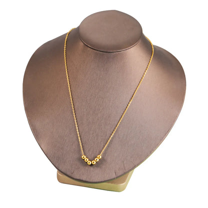 Stainless Steel 18K Gold Plated Simple Style Solid Color None Pendant Necklace