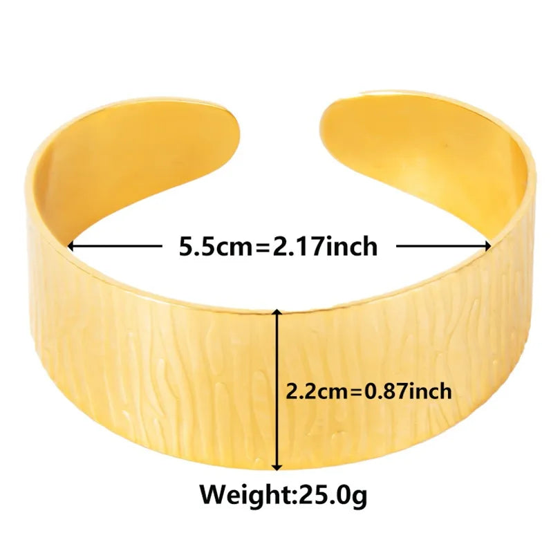 Simple Style Solid Color 304 Stainless Steel 18K Gold Plated Bangle In Bulk