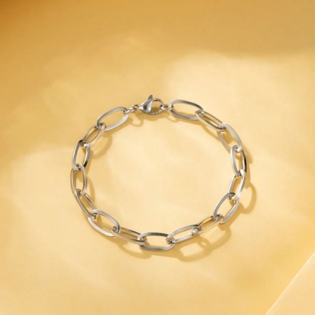 Simple Style Solid Color Stainless Steel Bracelets In Bulk