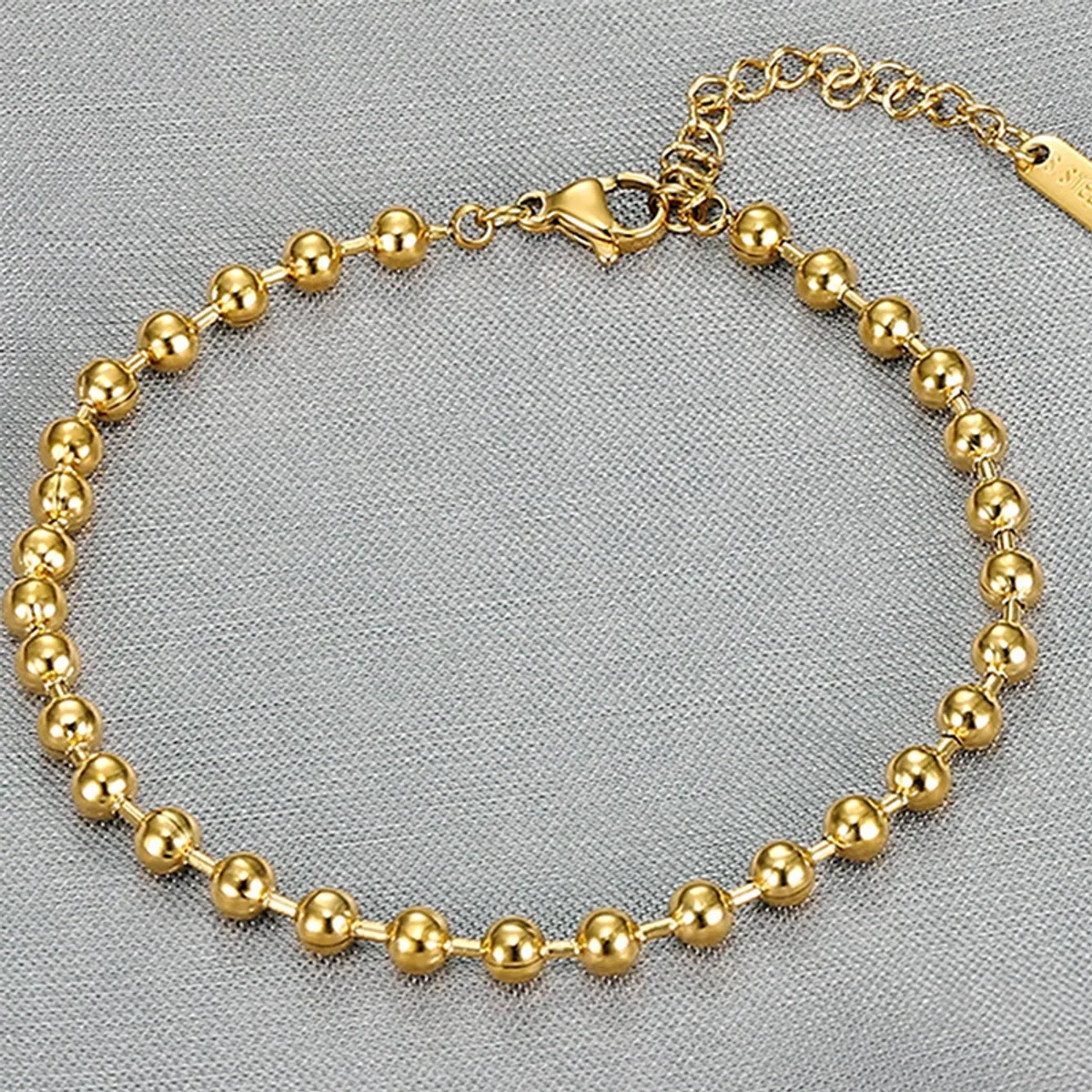 Simple Style Solid Color Stainless Steel 18K Gold Plated Bracelets In Bulk