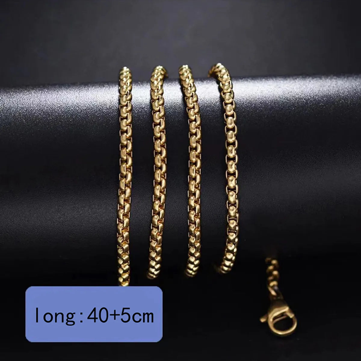 Simple Style Solid Color Stainless Steel Plating 18k Gold Plated Necklace