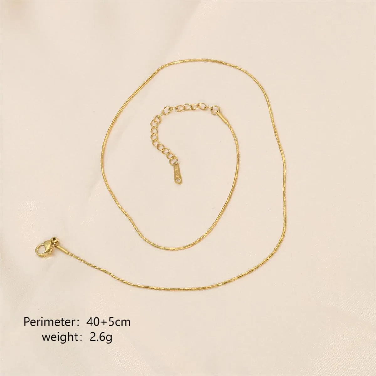 Stainless Steel 18K Gold Plated Simple Style Plating Solid Color Necklace