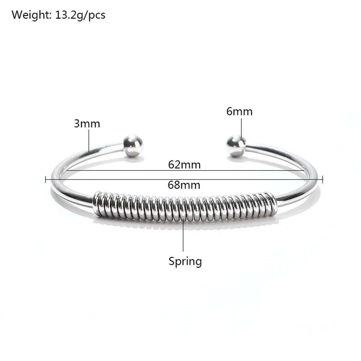 Simple Style Solid Color Stainless Steel Plating Cuff Bracelets