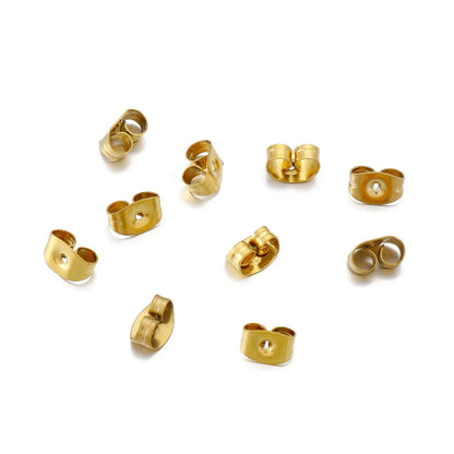 10 Pieces Stainless Steel 18K Gold Plated Solid Color