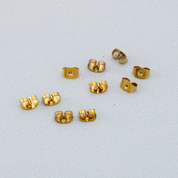 10 Pieces Stainless Steel 18K Gold Plated Solid Color