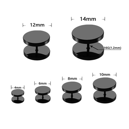 1 Piece Simple Style Solid Color Plating Stainless Steel Ear Studs