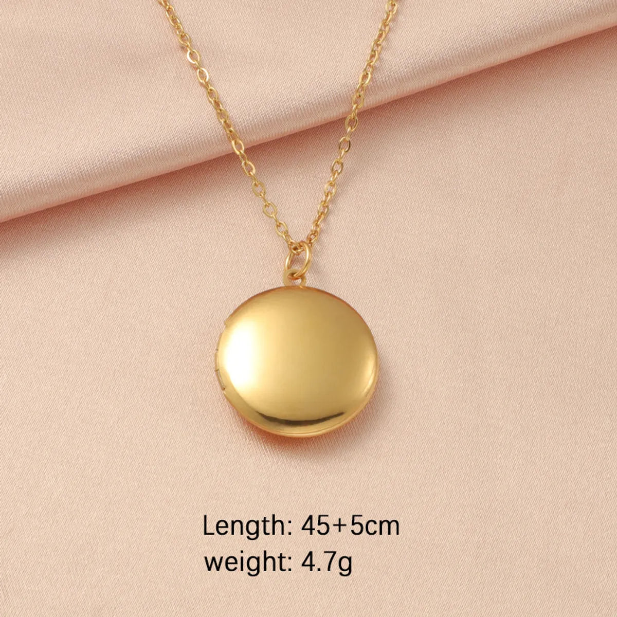 Stainless Steel 18K Gold Plated Simple Style Plating Solid Color None Pendant Necklace