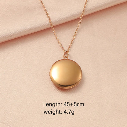 Stainless Steel 18K Gold Plated Simple Style Plating Solid Color None Pendant Necklace