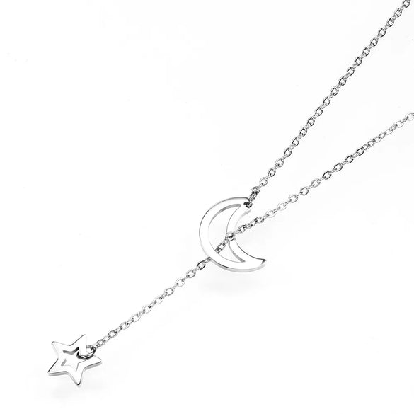 304 Stainless Steel 18K Gold Plated Simple Style Plating Solid Color Pendant Necklace