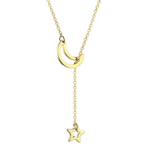 304 Stainless Steel 18K Gold Plated Simple Style Plating Solid Color Pendant Necklace