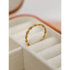 Simple Style Solid Color Stainless Steel Plating Gold Plated Rings