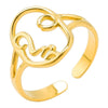 Wholesale Jewelry Simple Style Solid Color 304 Stainless Steel 18K Gold Plated Plating Rings