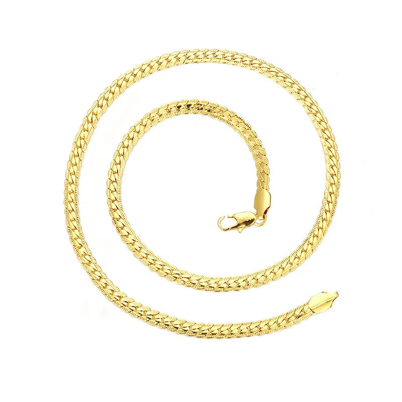 Simple Style Solid Color Stainless Steel Plating Gold Plated Unisex Necklace