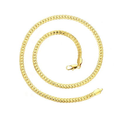 Simple Style Solid Color Stainless Steel Plating Gold Plated Unisex Necklace