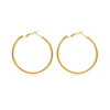 1 Pair Simple Style Solid Color Plating Stainless Steel Hoop Earrings