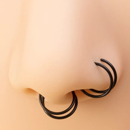 Simple Style Solid Color Stainless Steel Plating Nose Ring 1 Piece