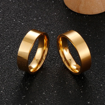 Simple Style Solid Color Stainless Steel Plating Rings 1 Piece