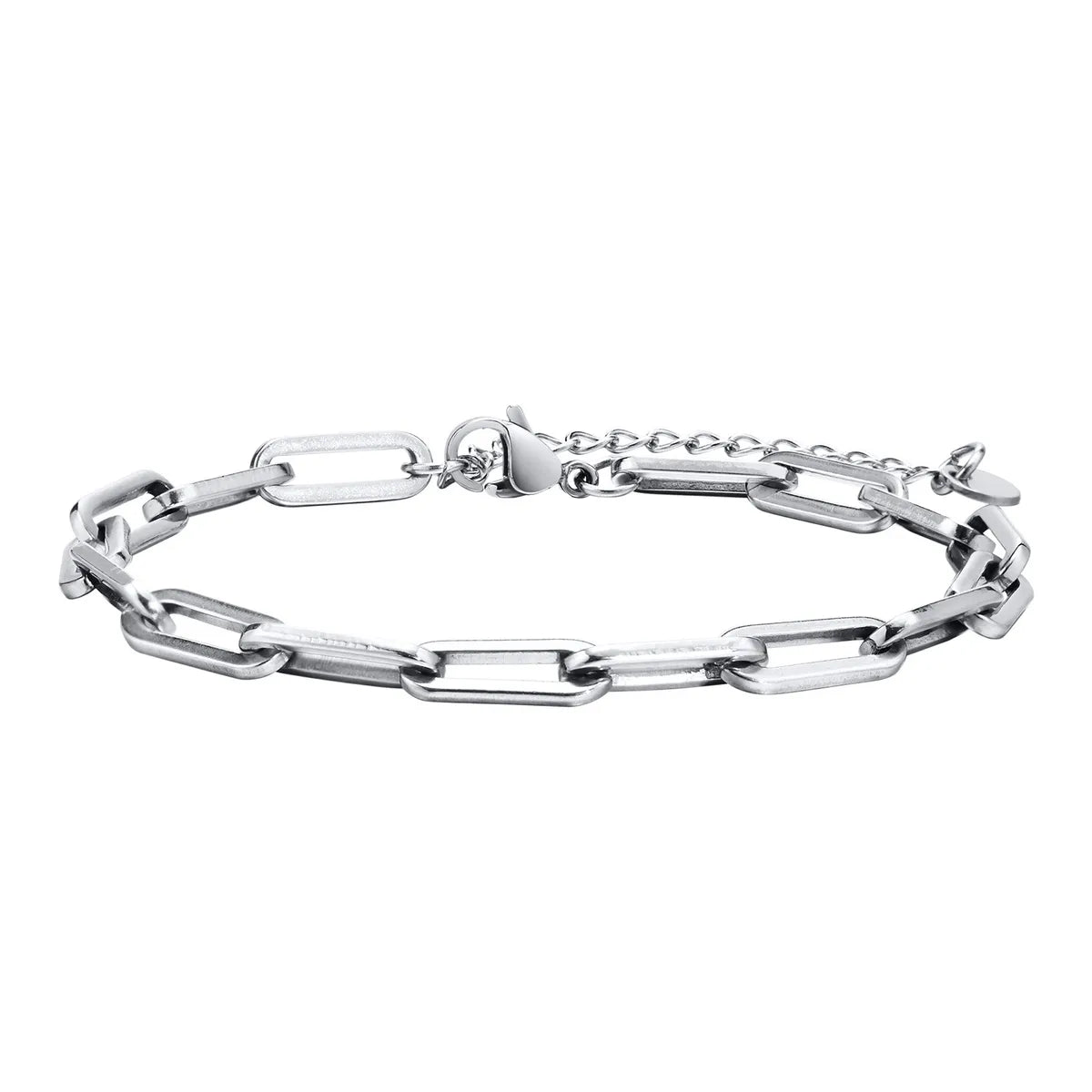 Simple Style Solid Color Stainless Steel Polishing Bracelets 1 Piece