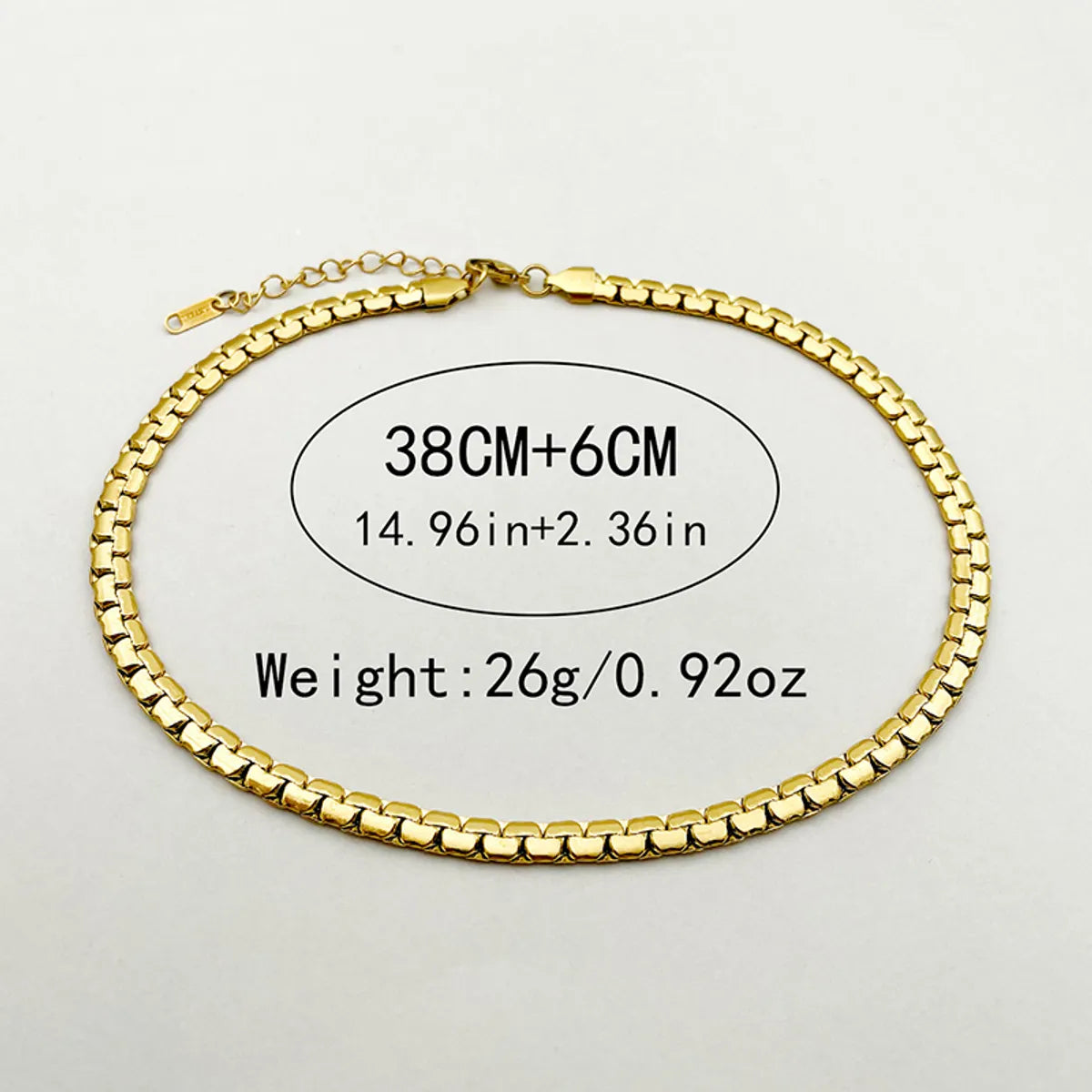 Simple Style Solid Color Stainless Steel Polishing Plating Gold Plated Necklace