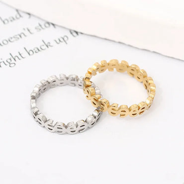 Simple Style Solid Color Stainless Steel Polishing Rings