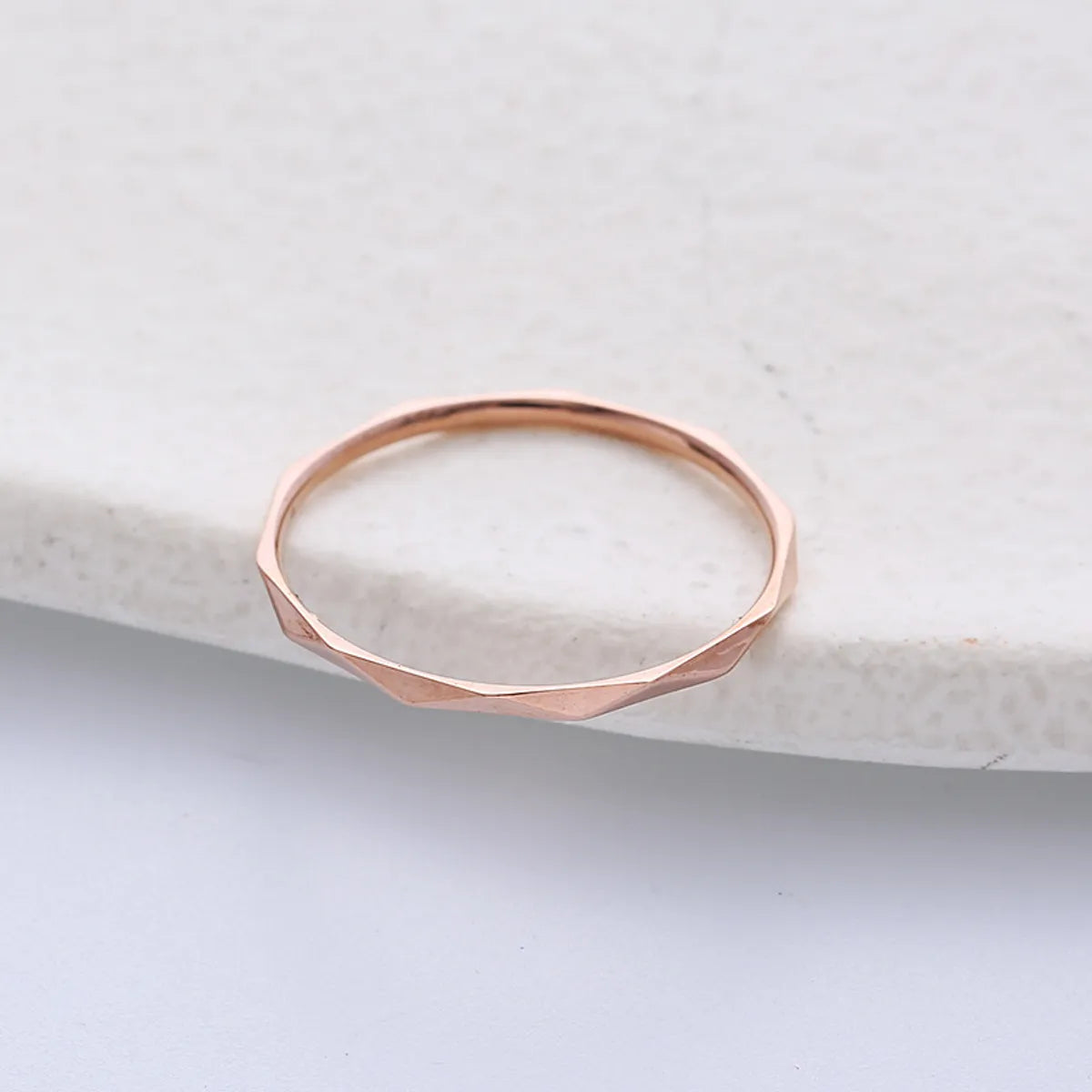 Simple Style Solid Color Stainless Steel Rings Plating Stainless Steel Rings