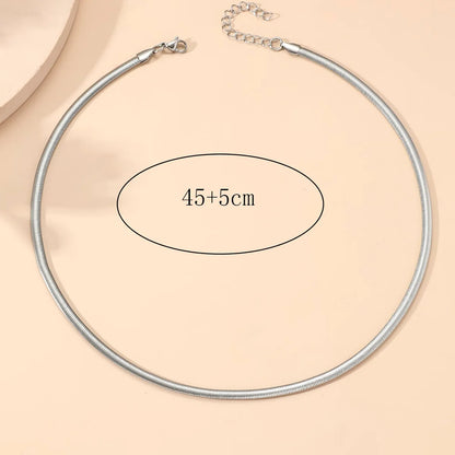 Wholesale Jewelry Simple Style Solid Color Stainless Steel Plating Necklace