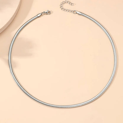 Wholesale Jewelry Simple Style Solid Color Stainless Steel Plating Necklace