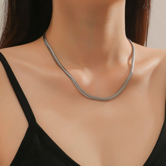 Wholesale Jewelry Simple Style Solid Color Stainless Steel Plating Necklace