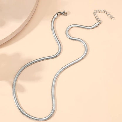 Wholesale Jewelry Simple Style Solid Color Stainless Steel Plating Necklace