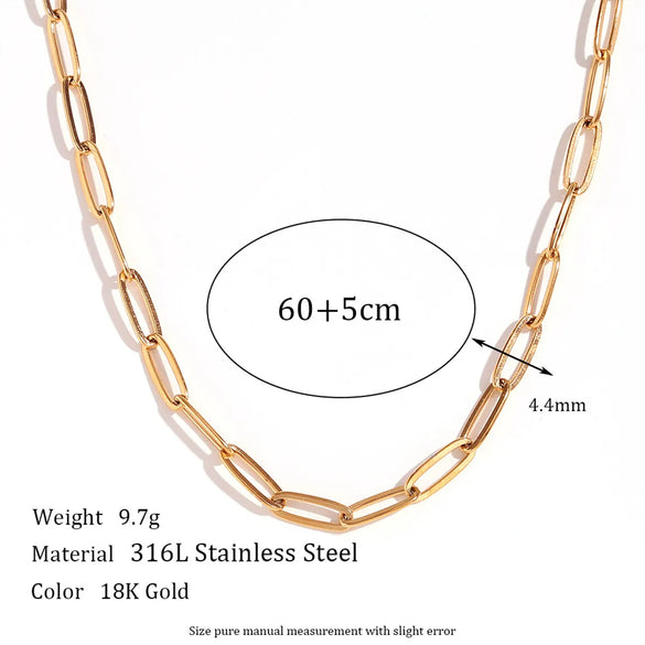 Simple Style Solid Color Stainless Steel Titanium Steel Bracelets Waist Chain Necklace 1 Piece