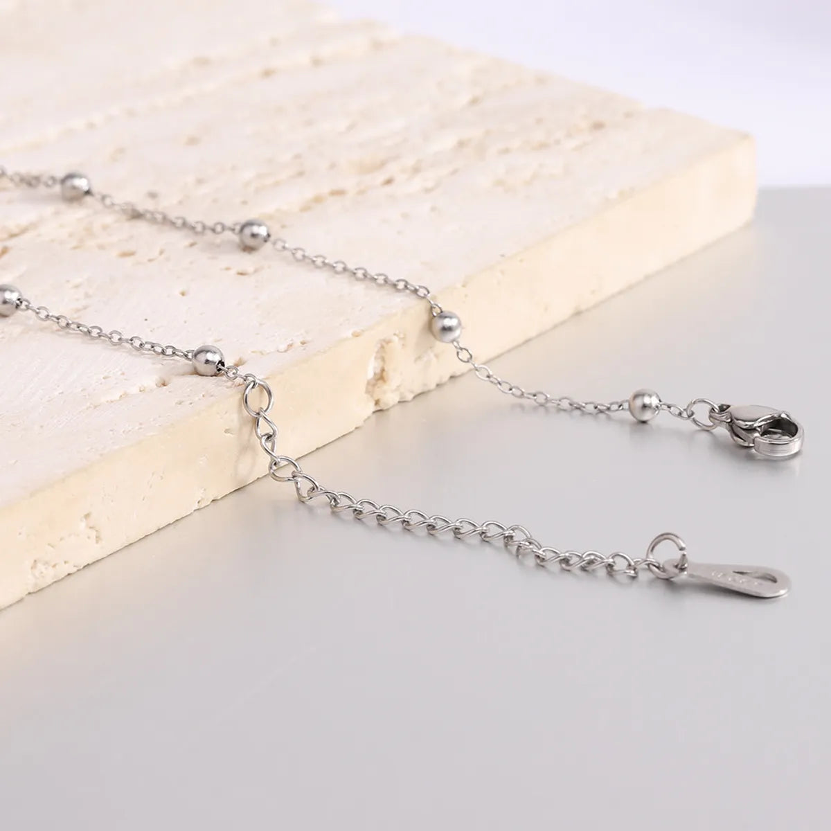 Simple Style Solid Color Stainless Steel Titanium Steel Plating Necklace