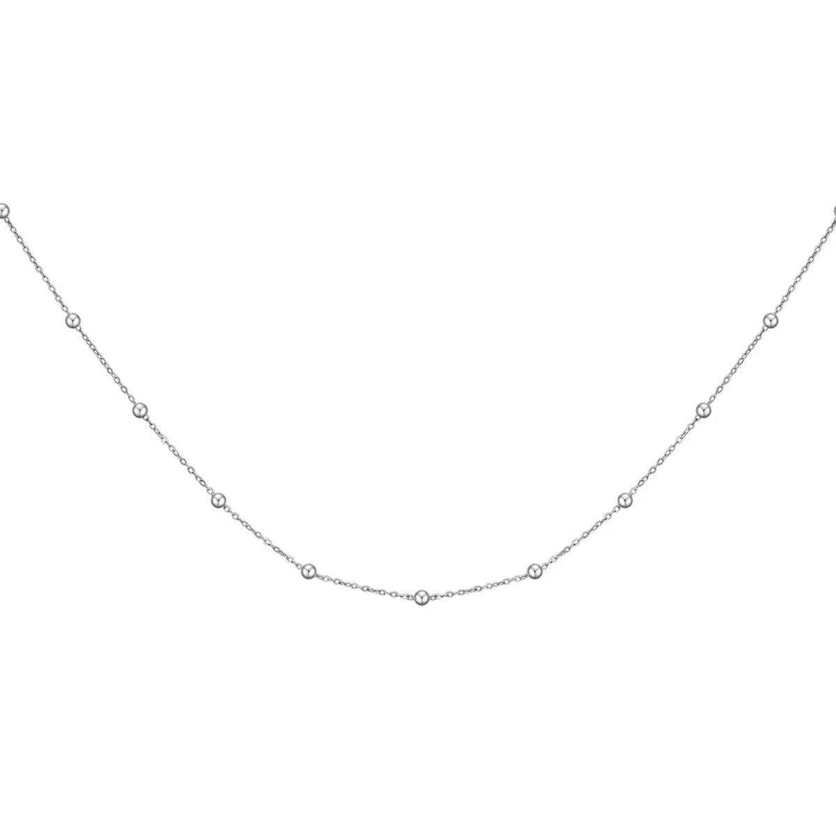 Simple Style Solid Color Stainless Steel Titanium Steel Plating Necklace