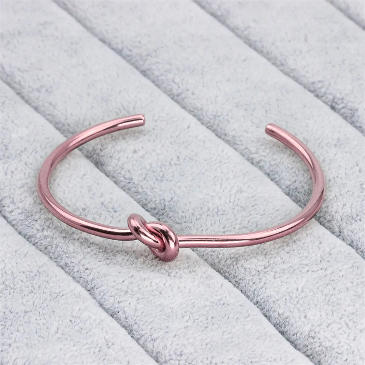 Simple Style Solid Color Stainless Steel Titanium Steel Polishing Plating Rose Gold Plated Gold Plated Bangle