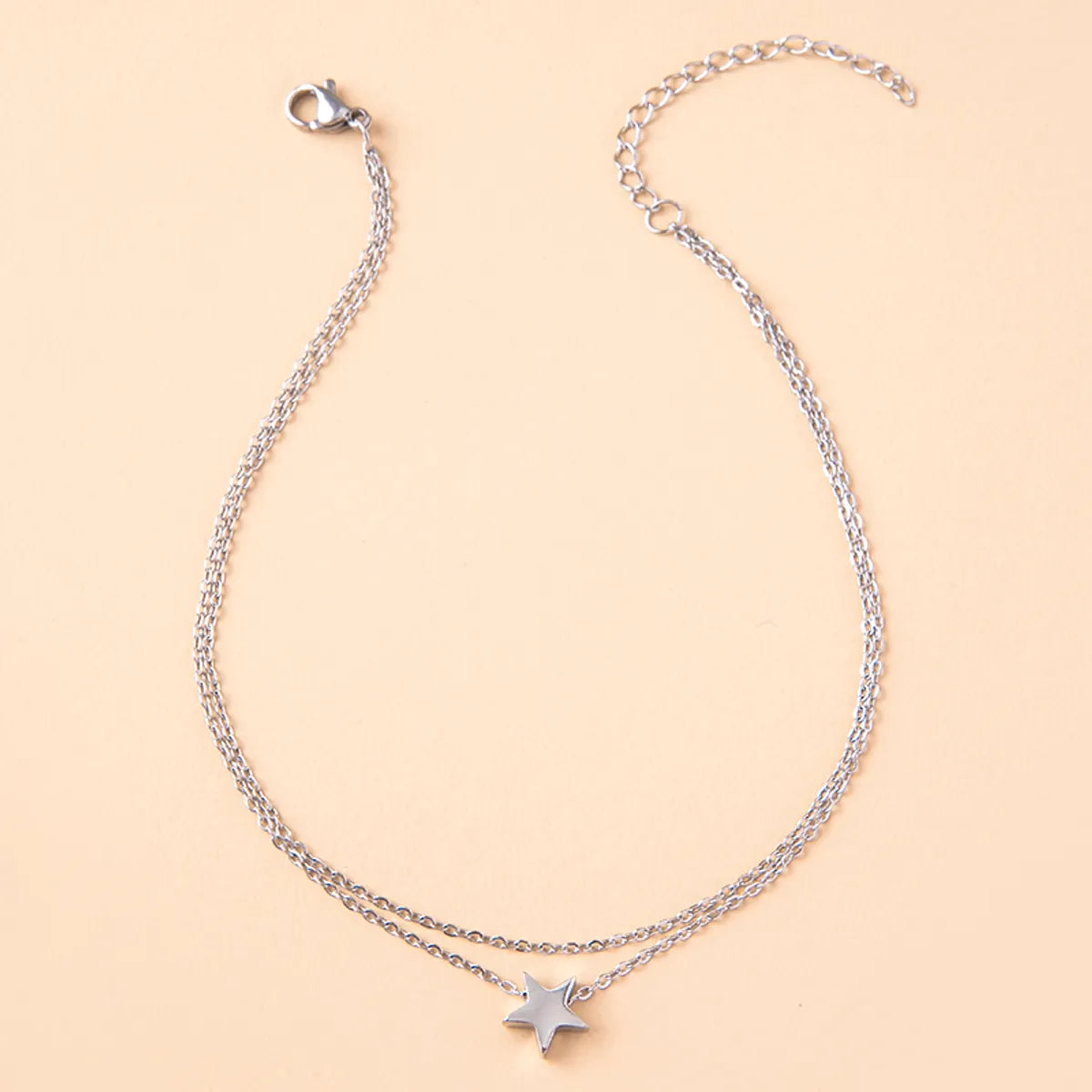 Simple Style Solid Color 304 Stainless Steel Chain Women'S Anklet