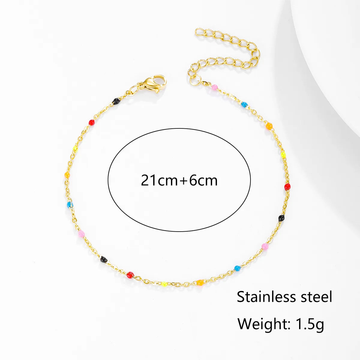 Simple Style Solid Color Stainless Steel Women's Anklet