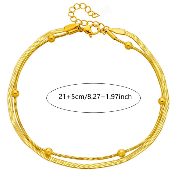 Wholesale Jewelry Simple Style Solid Color 304 Stainless Steel Anklet