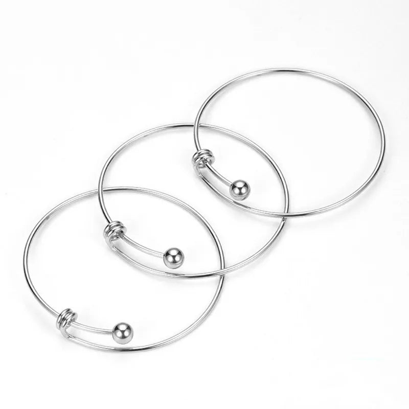 Simple Style Solid Color Stainless Steel Women'S Bangle