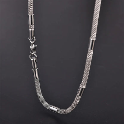 Simple Style Solid Color Stainless Steel Women'S Necklace